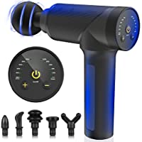 Pistola de Masaje Muscular- Masajedor Eléctrico de Tejido Profundo con 6 Cabezales de Masaje y 6 Velocidades- Masajeador…
